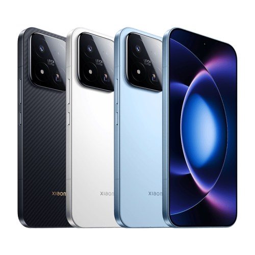 Xiaomi 17 Max en noir, blanc et bleu