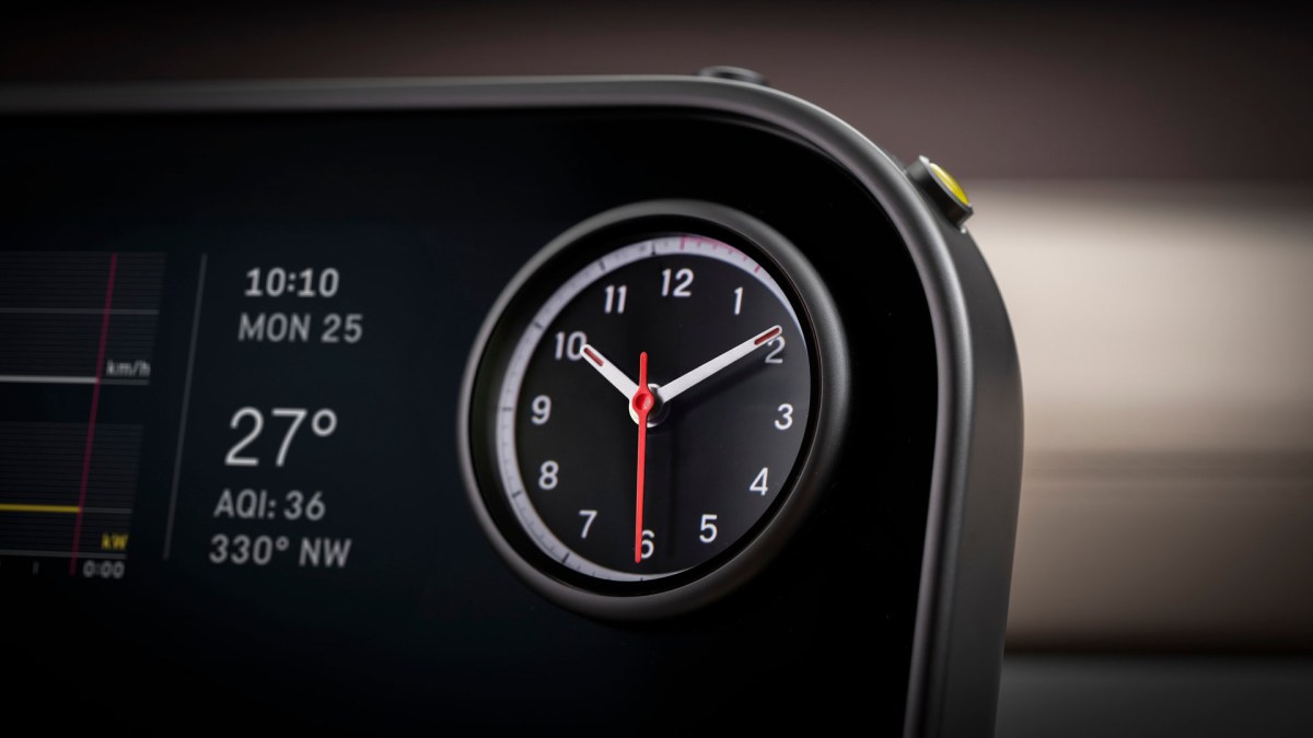 Le panneau de commande central utilisera un écran OLED de 10,1 pouces avec des aiguilles d'horloge physiques