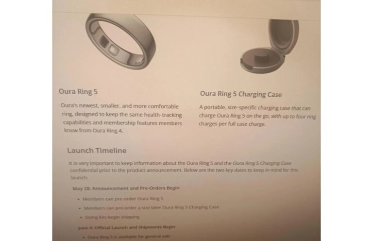La date de lancement d&rsquo;Oura Ring 5 fuit et c&rsquo;est la semaine prochaine