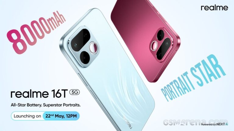 La date de lancement, les spécifications clés et le design du Realme 16T révélés