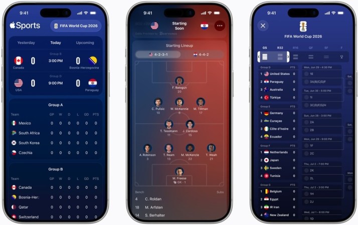 L&rsquo;application Apple Sports s&rsquo;étend à plus de 90 nouveaux pays et régions et bénéficie de fonctionnalités pour la Coupe du Monde de la FIFA 2026