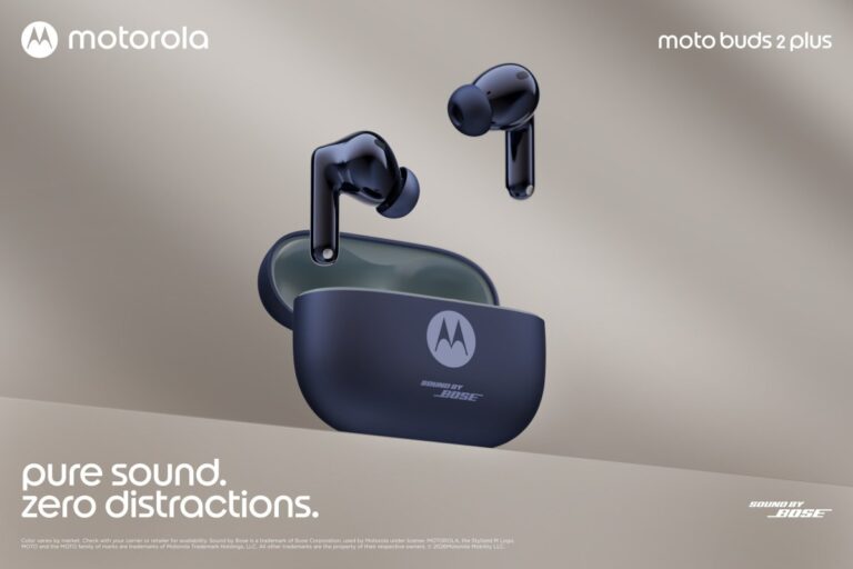 Les Moto Buds 2 Plus arrivent avec Dynamic ANC, autonomie de 9 heures, Sound by Bose