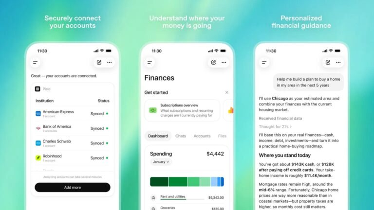 OpenAI lance ChatGPT Finance, vous permet de connecter vos comptes bancaires