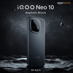 iQOO Neo 10 présenté dans la nouvelle couleur Asphalt Black