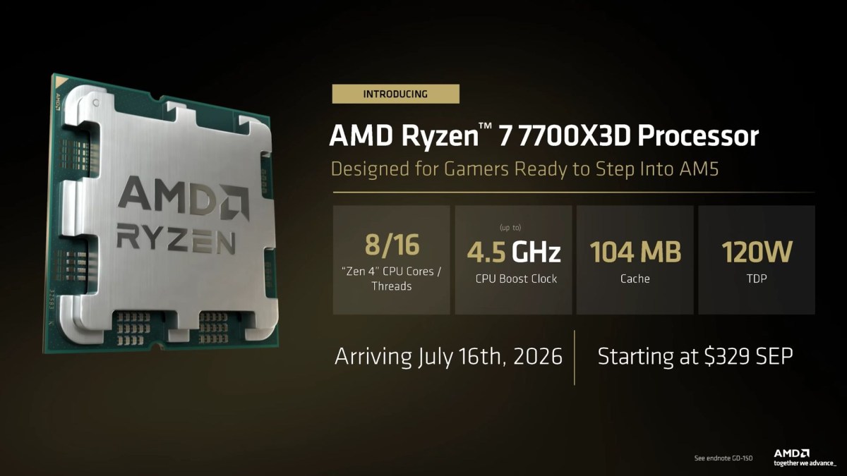 AMD revisite d'anciens produits au Computex 2026 avec 5800X3D, 7700X3D et RX 9070 GRE