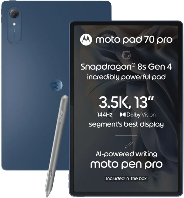 Motorola Moto Pad 70 Pro dévoilé : SoC Snapdragon 8s Gen 4, écran 144 Hz et batterie de 10 200 mAh