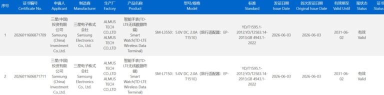 Les vitesses de chargement des Samsung Galaxy Watch9 et Watch Ultra 2 révélées alors qu&rsquo;elles obtiennent la certification 3C