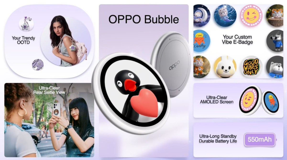 Oppo Reno16 et Reno16c font leurs débuts en Inde, Oppo Bubble suit