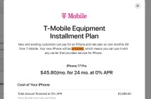 Détails contradictoires sur les programmes de paiement des appareils de T-Mobile et Verizon