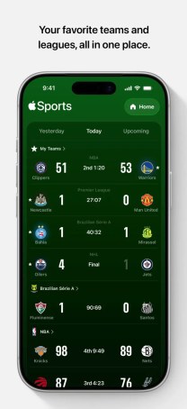 L'application Apple Sports