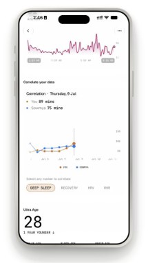 L'application suit un riche ensemble de données de santé pour mesurer votre état