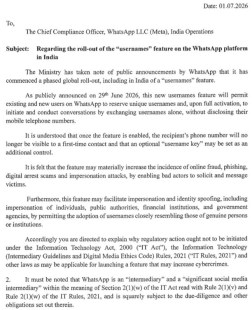WhatsApp répond à l&rsquo;ordre du gouvernement indien de suspendre le déploiement prévu de sa fonctionnalité de nom d&rsquo;utilisateur