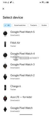 Google Pixel Watch 5 apparaît dans l'application Google Health