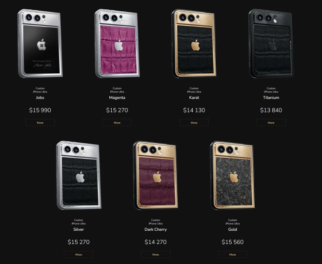 Gamme iPhone Ultra Caviar