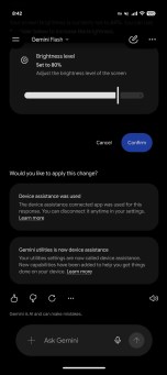 Aide sur l'appareil Gemini