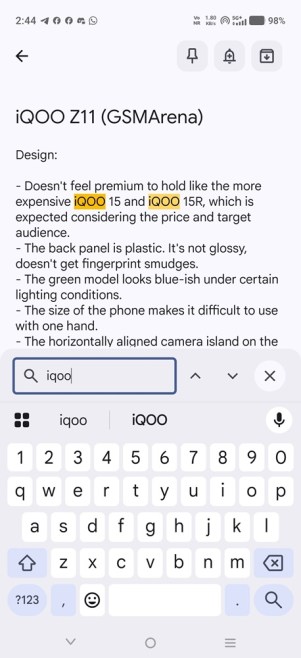 Google Keep pour Android obtient la fonctionnalité « Rechercher dans la note »