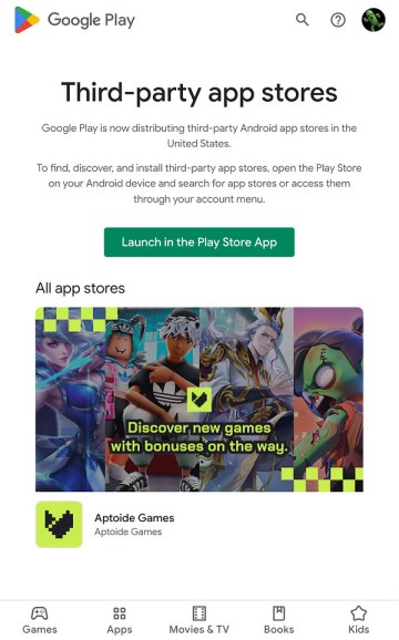La boutique Aptoide Games sera disponible en téléchargement sur le Google Play Store
