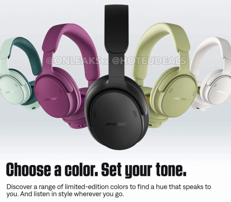 Les fuites de rendus Bose QuietComfort (2e génération) révèlent un design rafraîchi et des options de couleur
