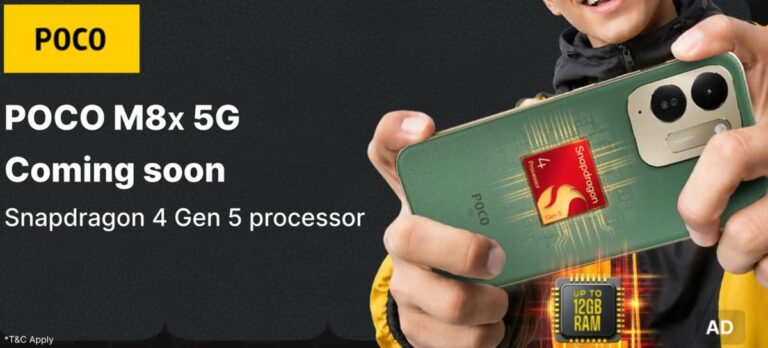 Poco M8x sera alimenté par le SoC Snapdragon 4 Gen 5, spécifications clés et prix annoncés