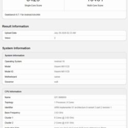 Redmi K100 Pro émerge dans Geekbench avec SD 8 Elite Gen 5