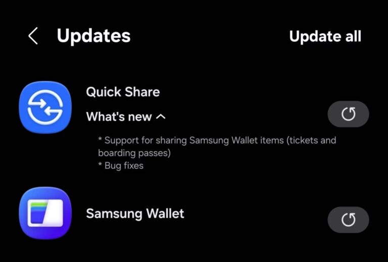 Samsung vous permet désormais d&rsquo;envoyer des éléments Samsung Wallet via Quick Share