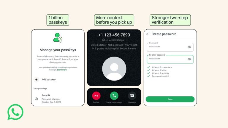 WhatsApp renforce la vérification en deux étapes et ajoute des informations d&rsquo;appel améliorées