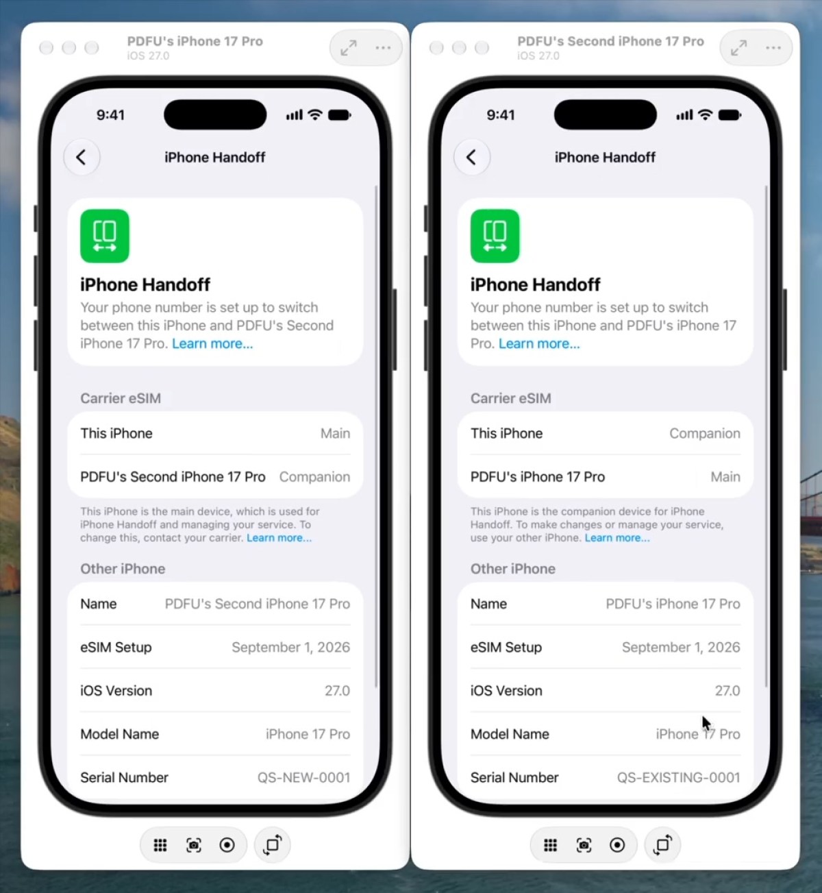 Cette fonctionnalité iOS 27 vous permettra d'utiliser un numéro de téléphone sur deux iPhones