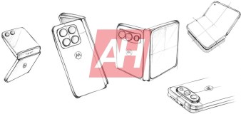 Croquis de conception du large pliable de Motorola