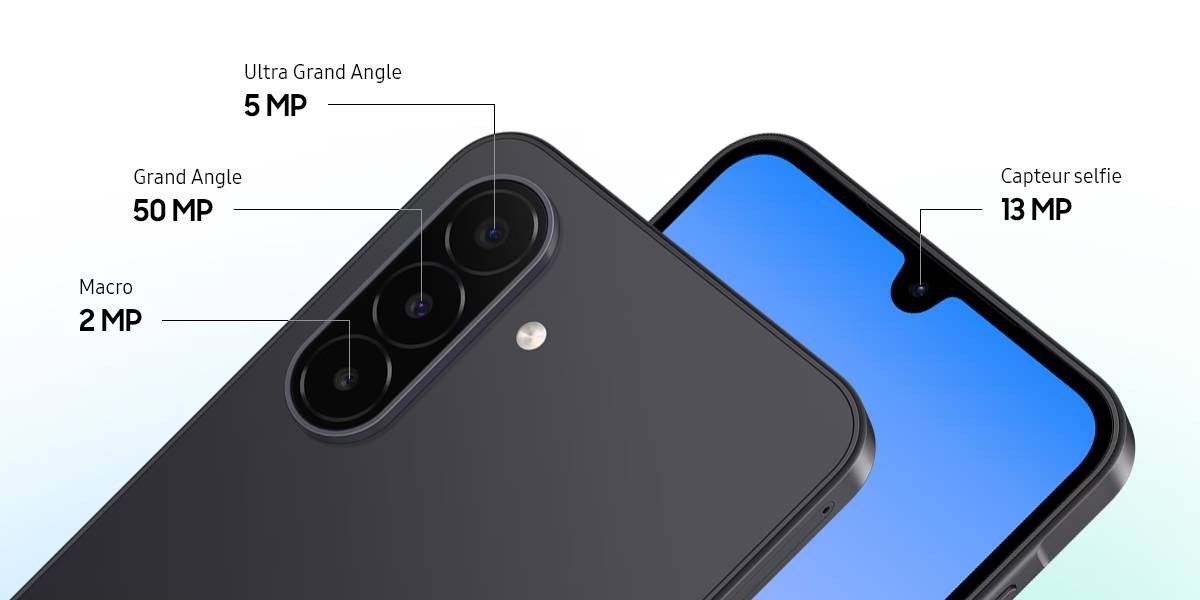 Le Galaxy A18 4G dispose de caméras arrière de 50+5+2MP et d'une caméra selfie de 13MP