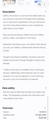 Samsung a mis à jour l'application Gallery Cloud Sync pour prendre en charge la sauvegarde de photos et de vidéos sur Google Photos