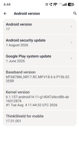 Mise à jour Motorola Edge 60 Fusion Android 17