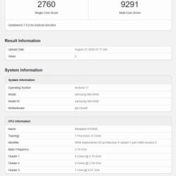 Le Samsung Galaxy Tab S12 Ultra fait surface sur Geekbench 7 avec le chipset que nous nous attendions à voir