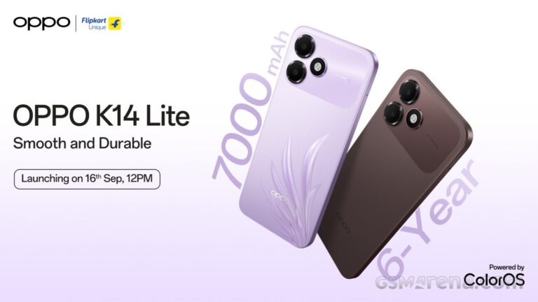 Oppo K14 Lite arrive, date de lancement et design révélés