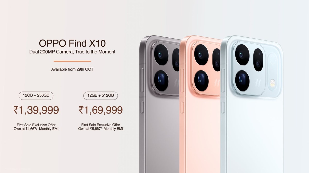 Prix ​​​​Oppo Find X10 en Inde