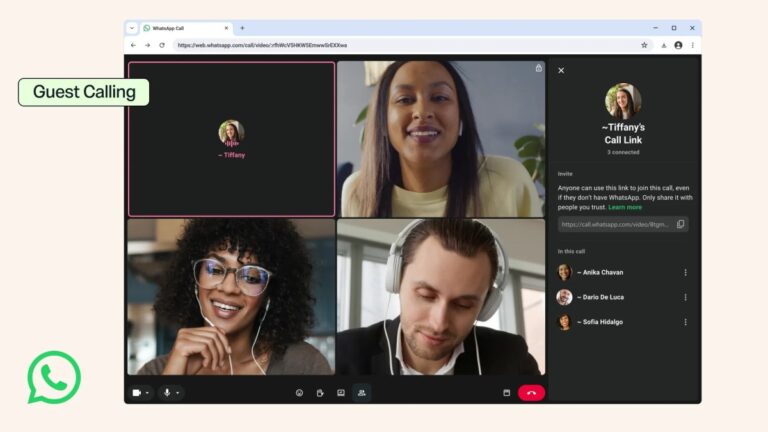 La nouvelle fonctionnalité Guest Calling de WhatsApp vous permet d&rsquo;inviter n&rsquo;importe qui à un appel