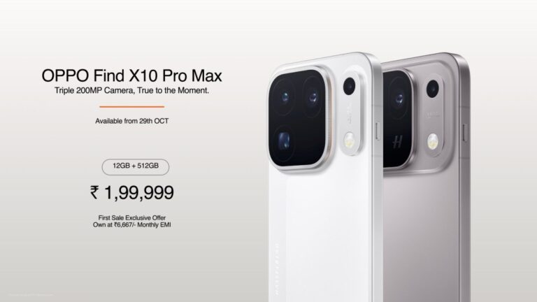 Lancement des Oppo Find X10 et Find X10 Pro Max en Inde, voici combien ils coûtent