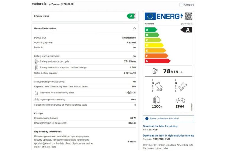 Le Moto G47 Power est livré avec une batterie beaucoup plus grosse que le G47