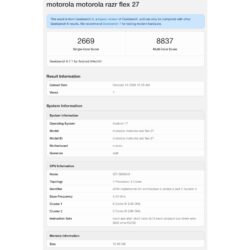 Le large Razr Flex de Motorola arrive sur Geekbench avec un chipset surprenant