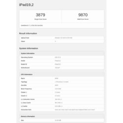 Le nouvel iPad mini OLED fonctionne avec Geekbench, voici les résultats