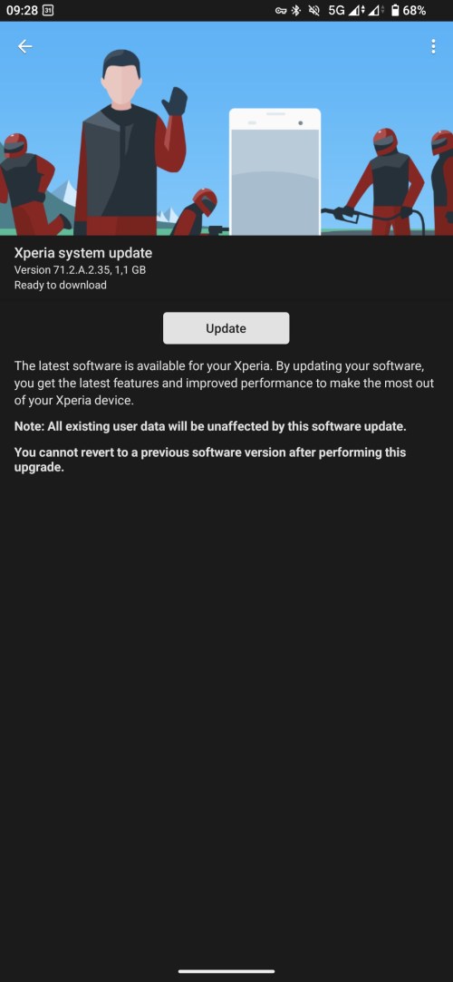 Sony Xperia 1 VII reçoit la mise à jour Android 17