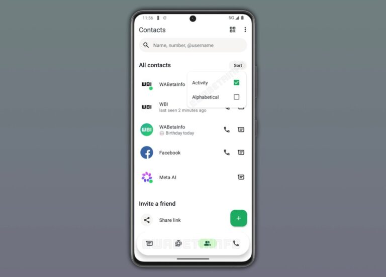 WhatsApp crée un nouvel onglet Contacts dans son application