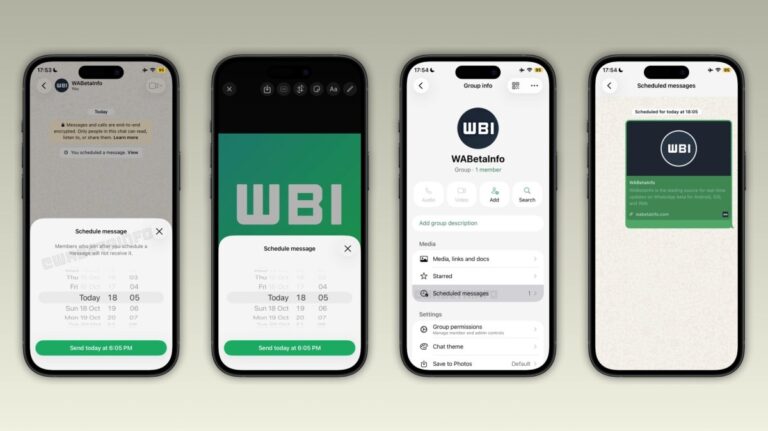 WhatsApp étend ses tests de messages programmés à iOS